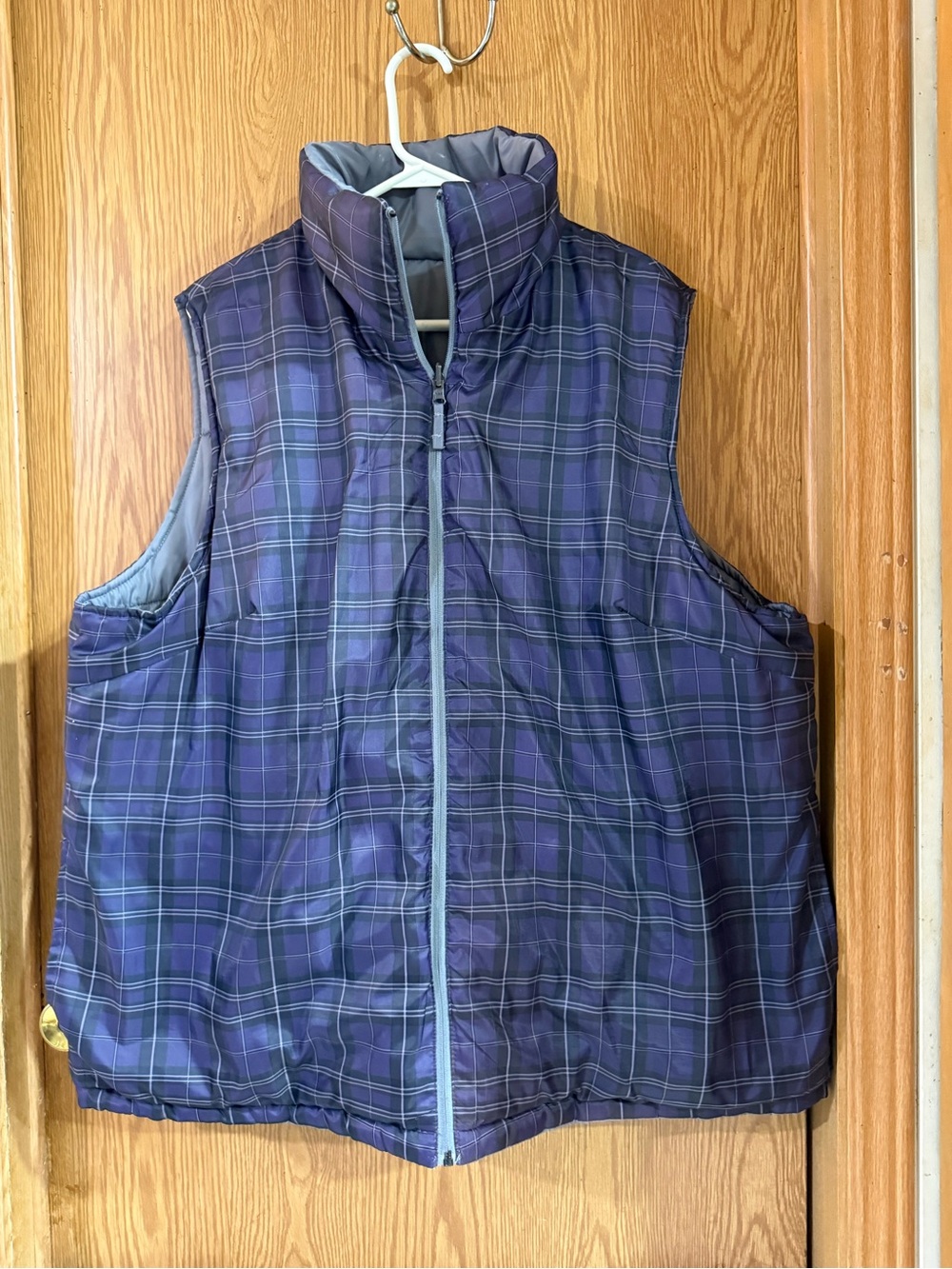 Merona Purple Plaid Quilted Kids Vest